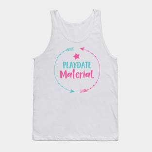 Playdate Material, Arrow, Stars - Blue Pink Tank Top